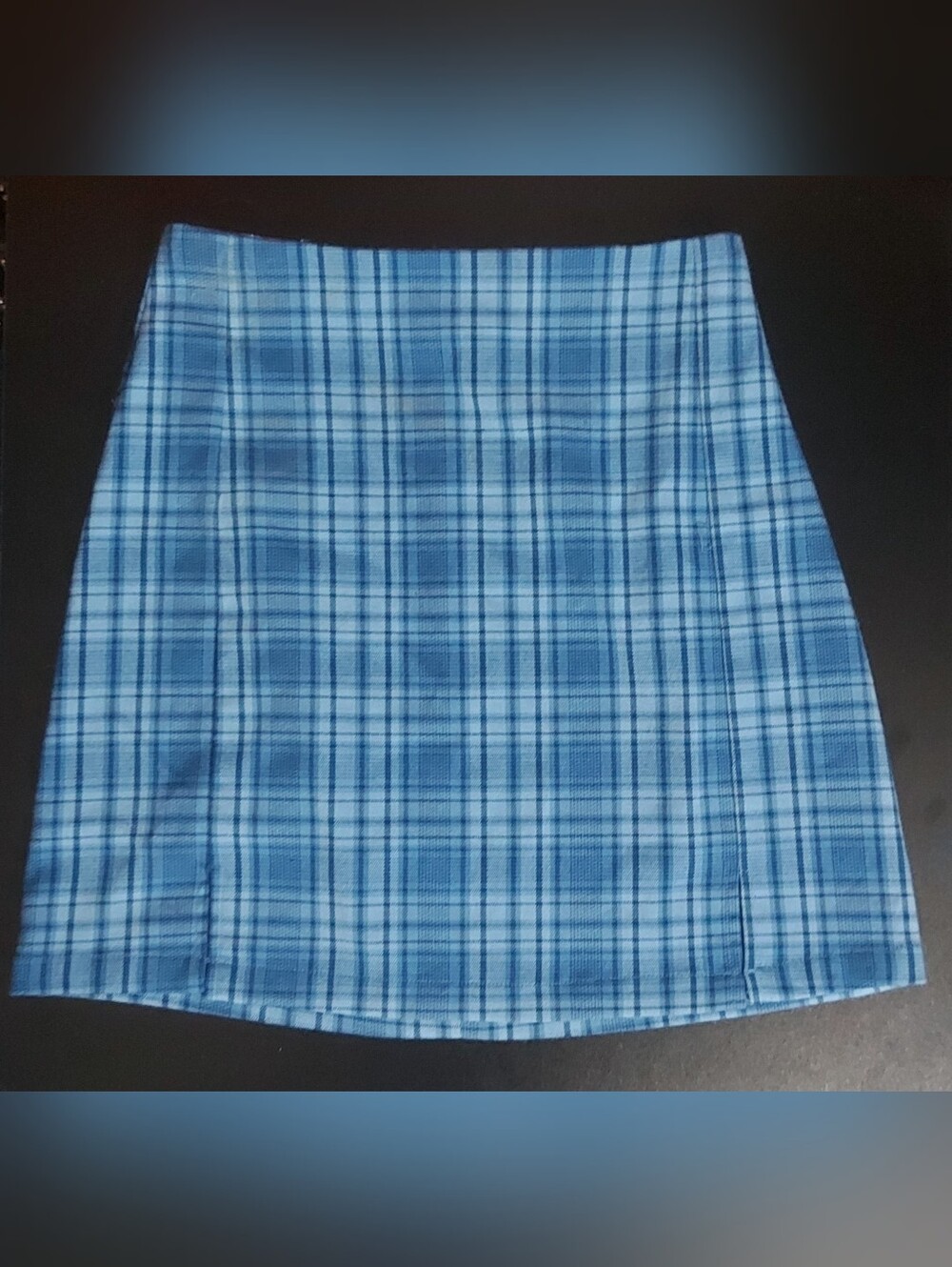 Brandy Melville Blue Plaid Mini Skirt